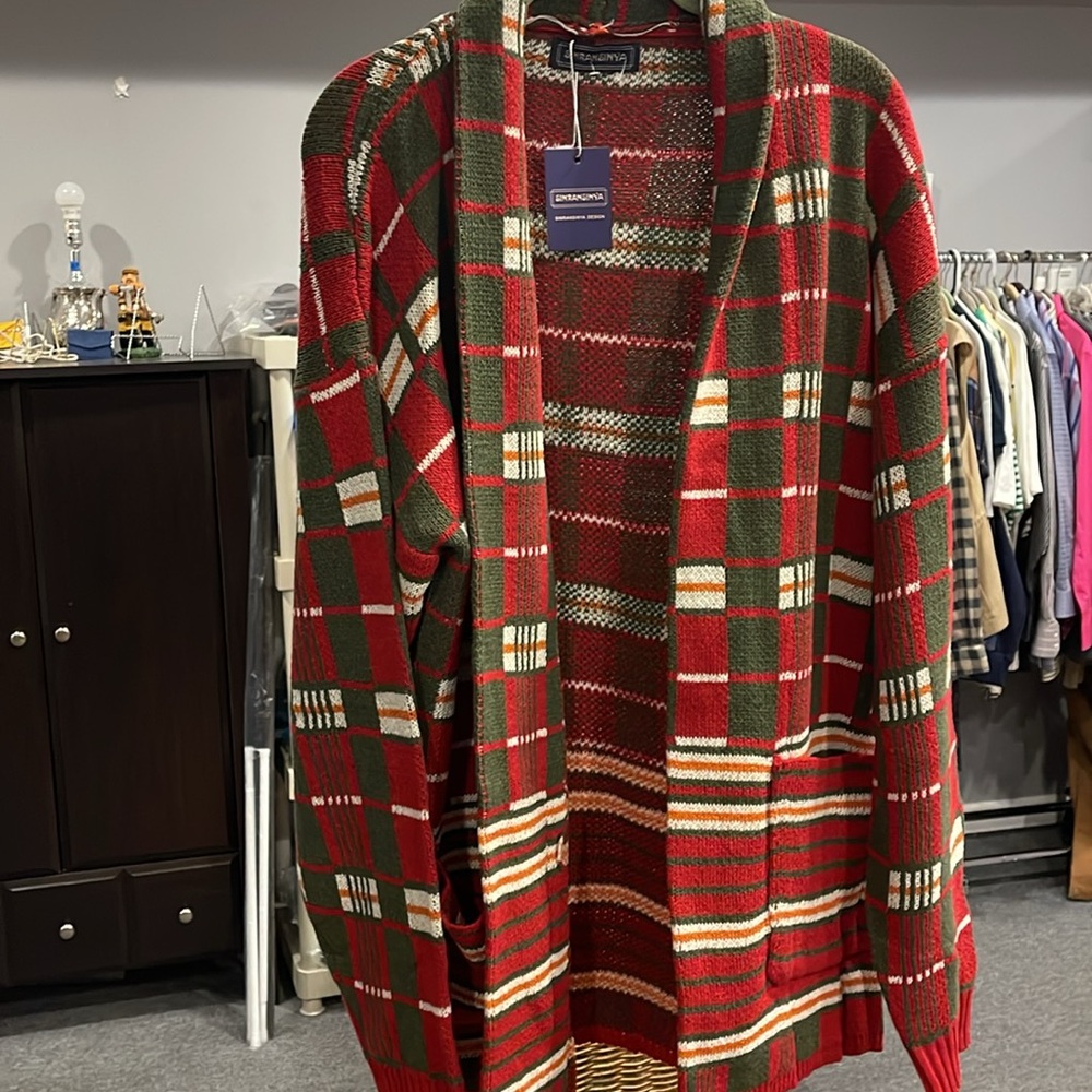 Sinransinya Multicolor Knit Open Sweater Cardigan XXL NWT | Southwestern Style